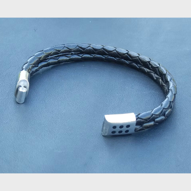 2 Cord Plaited Bracelet Magnet Close