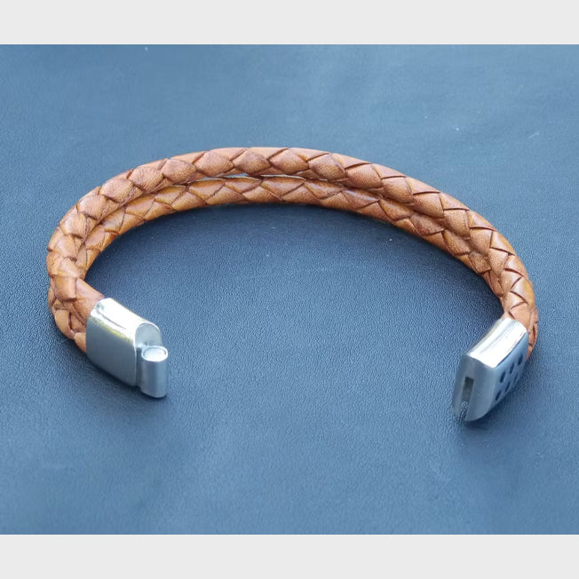 2 Cord Plaited Bracelet Magnet Close