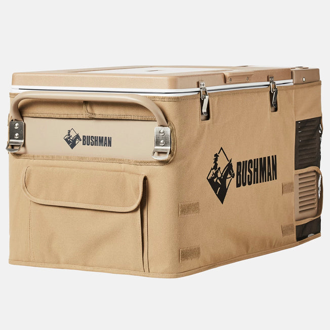 Bushman 35-52L OG Heavy Duty Portable Fridge Freezer with Cover-Transformer and Extension Kit