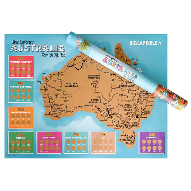 Little Explorers Australia Scratch Off Map