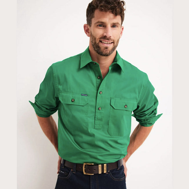 RB Sellars Mens Burton 1/2 Button Lightweight LS Shirt