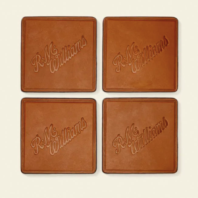 R.M.Williams Script Logo 4pc Coaster Set