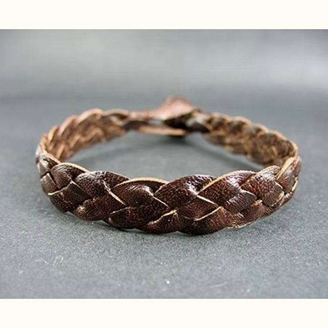 Flat Plaited Bracelet w/ Turks Head Knot