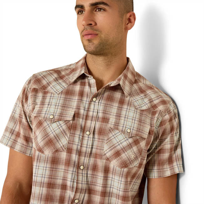 Ariat Mens Retro Hilliard Fitted Snap SS Shirt