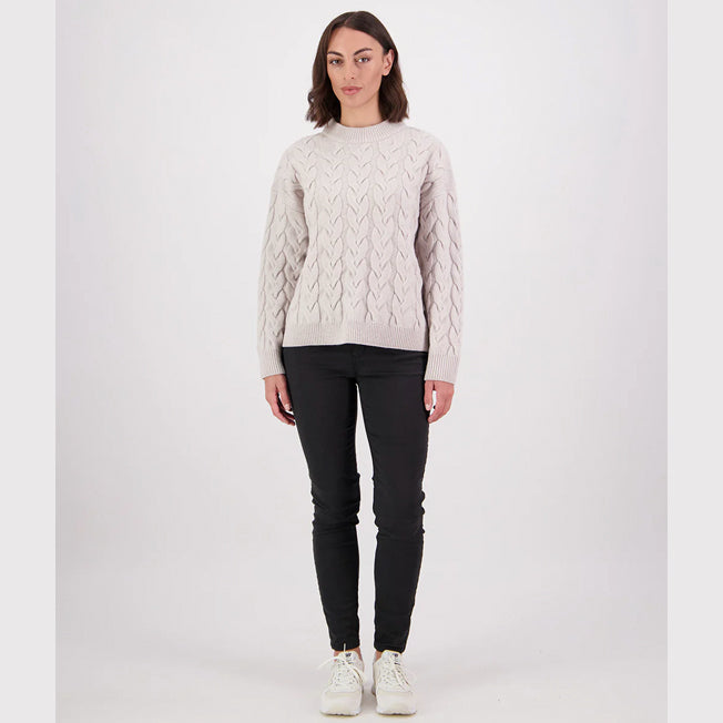 Swanndri Kinsley Cable Knit Ladies Crew