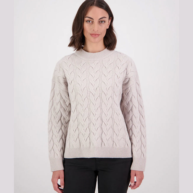 Swanndri Kinsley Cable Knit Ladies Crew