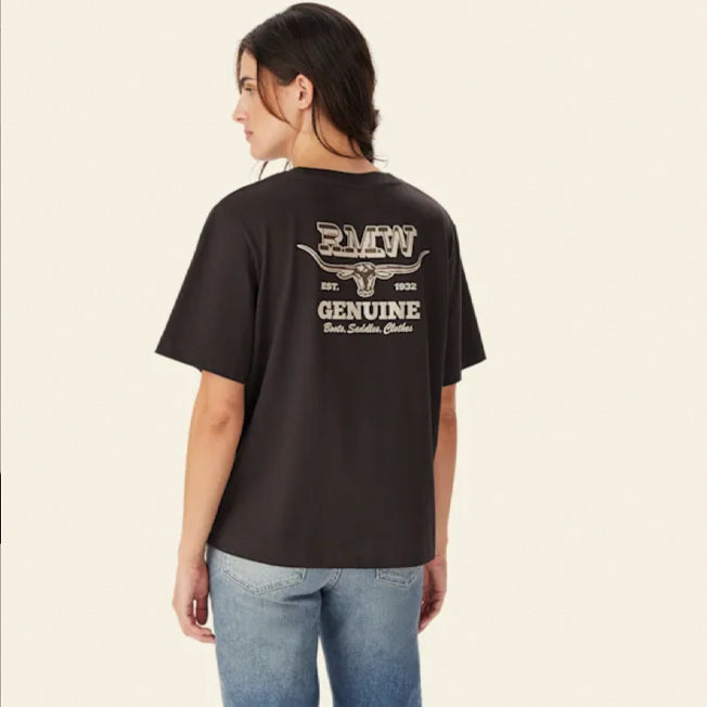 R.M. Williams Ladies Louth Back Print Tee