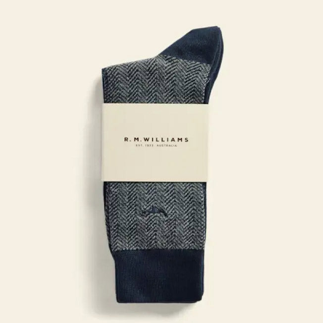 R.M. Williams Nelson Herringbone Sock 2pk