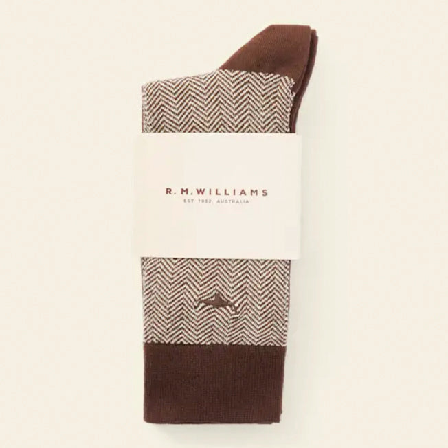 R.M. Williams Nelson Herringbone Sock 2pk