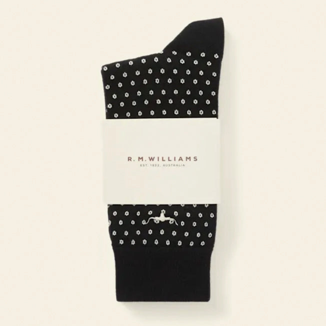 R.M. Williams Nelson Polka Dot Sock 2pk