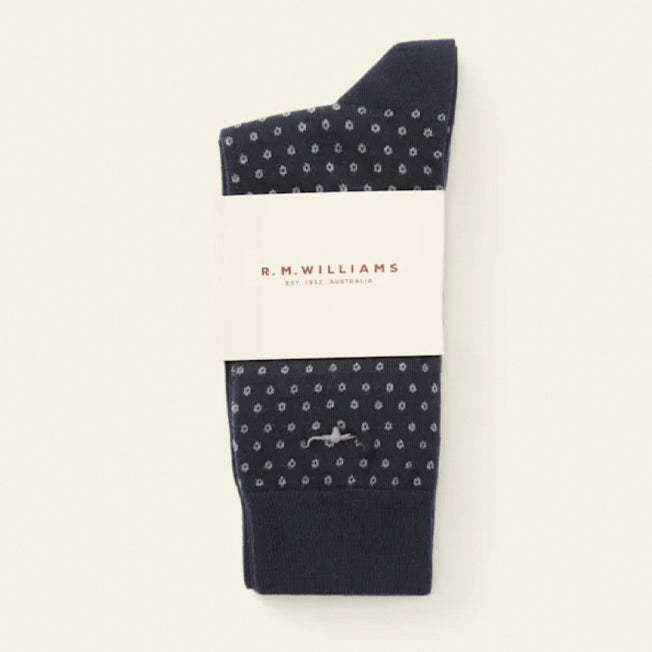 R.M. Williams Nelson Polka Dot Sock 2pk