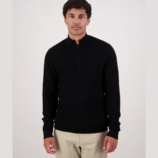 Swanndri Mens Otahu River 1/4 Zip Merino Knit