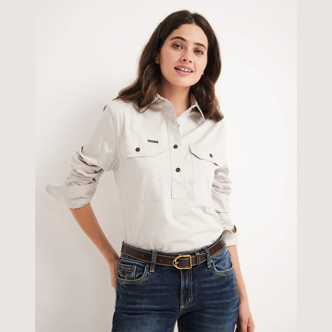 RB Sellars Ladies Sandy 1/2 Button Lightweight LS Workshirt