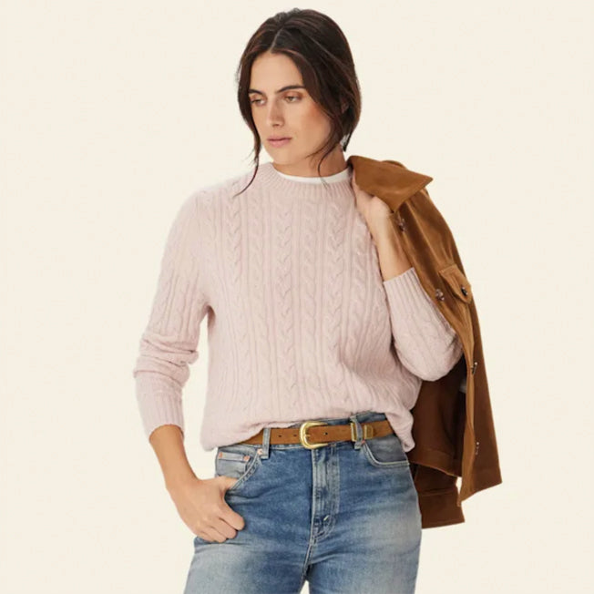 R.M. Williams Seaforth Lambswool Cable Knit