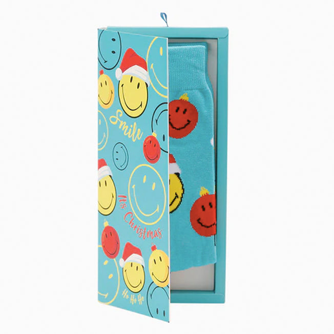 Bamboozld Mens Smiley Santa Sock Card