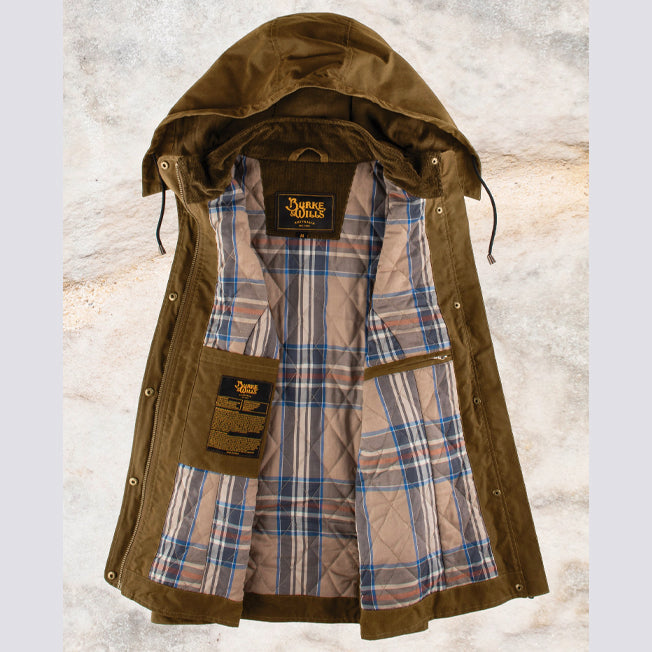 Burke & Wills St Arnaud Womens Oilskin Vest w/Hood