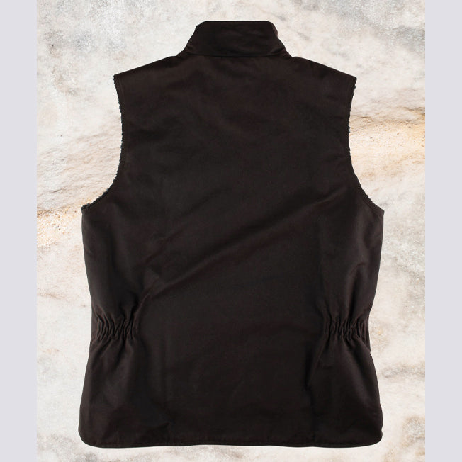 Burke & Wills Stockman Oilskin Vest Lined