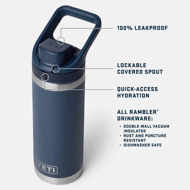 Yeti Rambler 18oz Bottle w/ Flip Chug Lid
