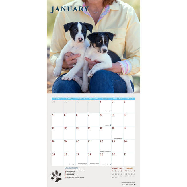 2027 Muster Dogs Wall Calendar