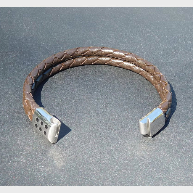 2 Cord Plaited Bracelet Magnet Close