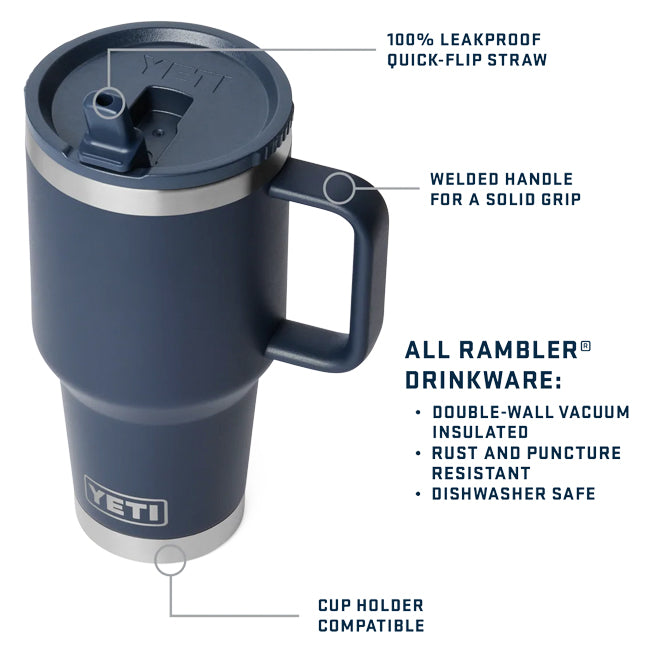 Yeti Rambler R30 Travel Mug w/Straw Lid