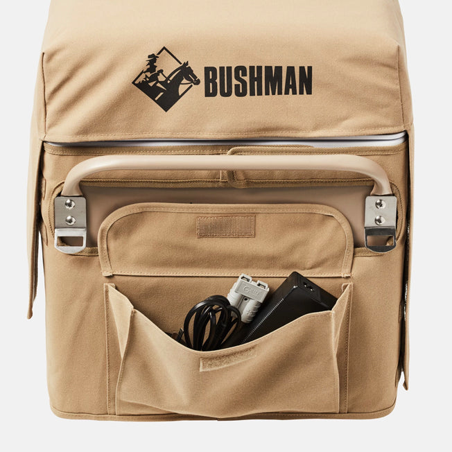 Bushman 35L OG Heavy Duty Portable Fridge Freezer with Cover and Transformer
