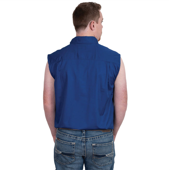 Just Country Jack 1/2 Button Sleeveless Work Shirt