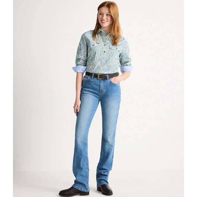 RB Sellars Ladies Limited Edition Jemma High Rise Boot Cut Work 32" Inleg Jean