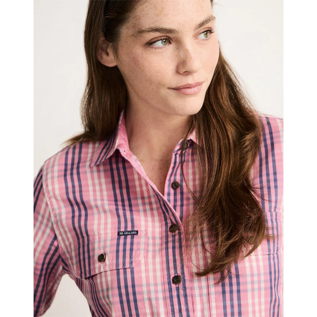 RB Sellars Ladies Limited Edition Sandy 1/2 Button Lightweight LS Workshirt
