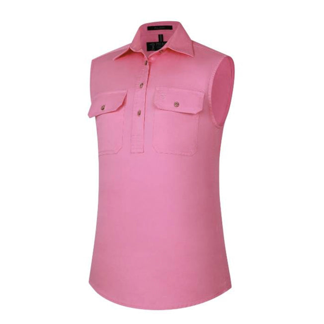 Pilbara Womens 1/2 Button NS Work Shirt