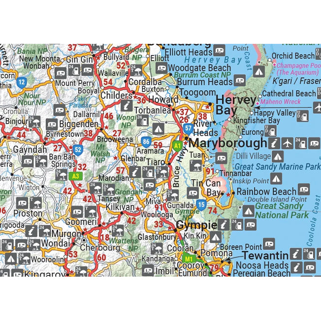 Hema Queensland State Map