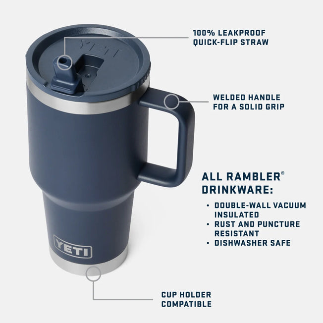 Yeti Rambler R30 Travel Mug w/Straw Lid