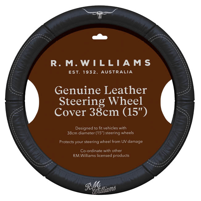 R.M.Williams Leather Steering Wheel Cover