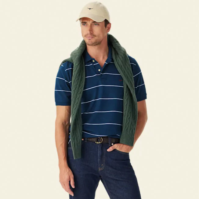 R.M. Williams Albany Stripe Polo