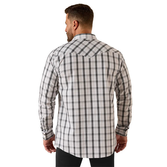 Ariat Mens Wrinkle Free Ari Fitted Snap LS Shirt