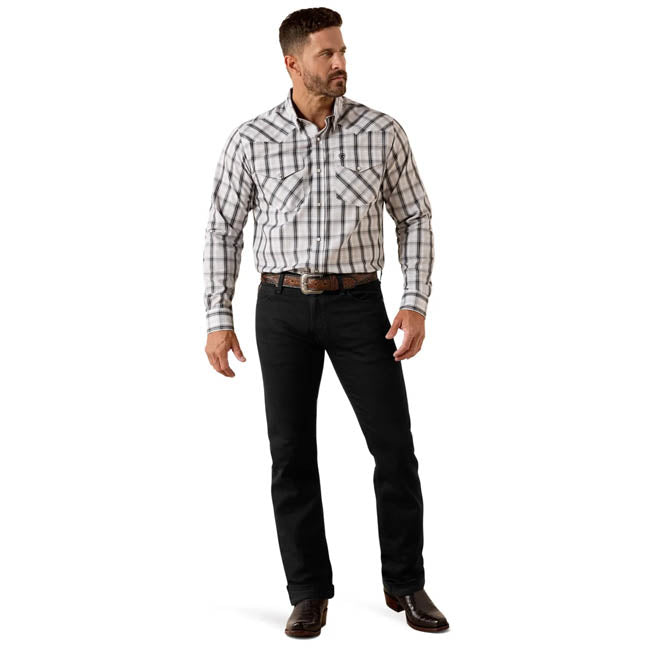 Ariat Mens Wrinkle Free Ari Fitted Snap LS Shirt