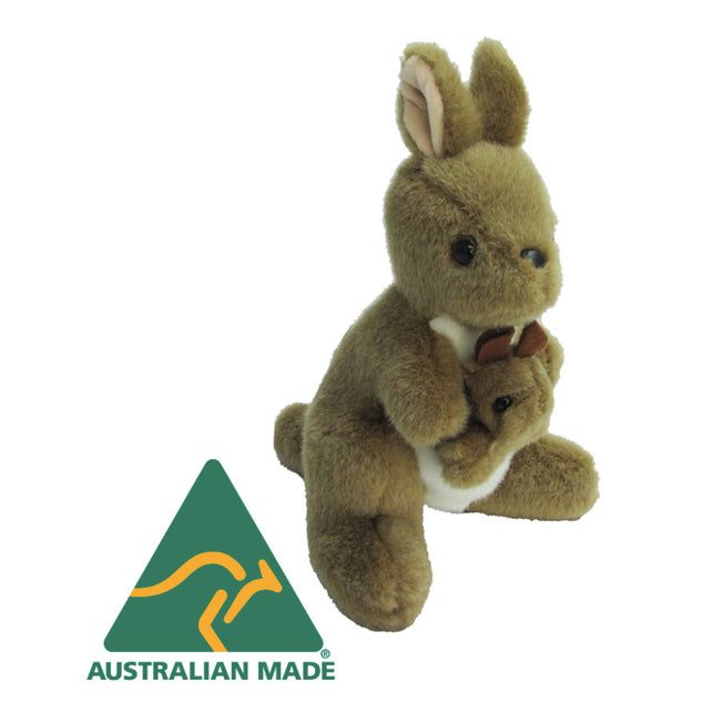 Aussie Bush Toys Little Kangaroo w/Joey Soft Toy