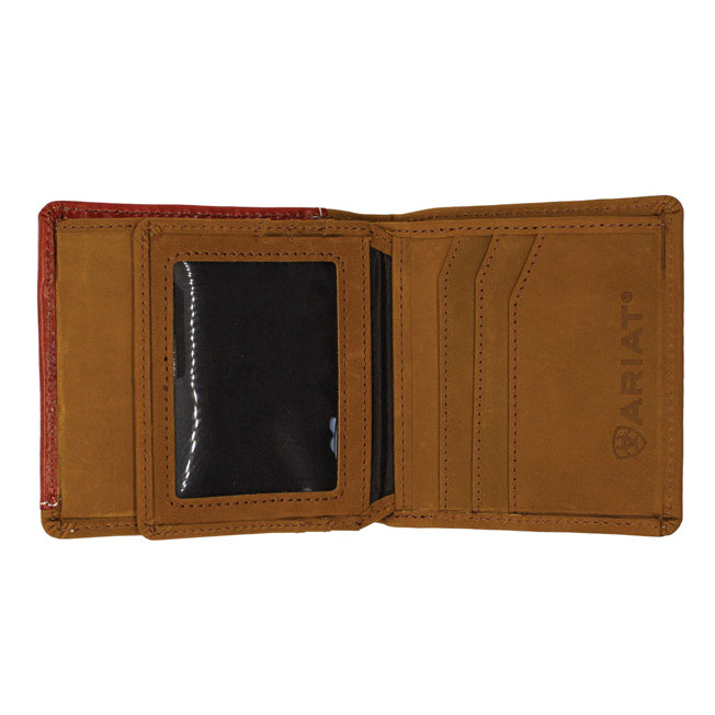 Ariat Basket Weave Corner Bi-Fold Wallet
