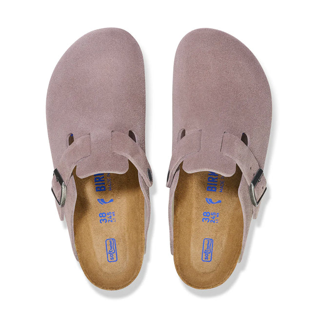 Birkenstock Boston Slide SFB Suede Leather Narrow