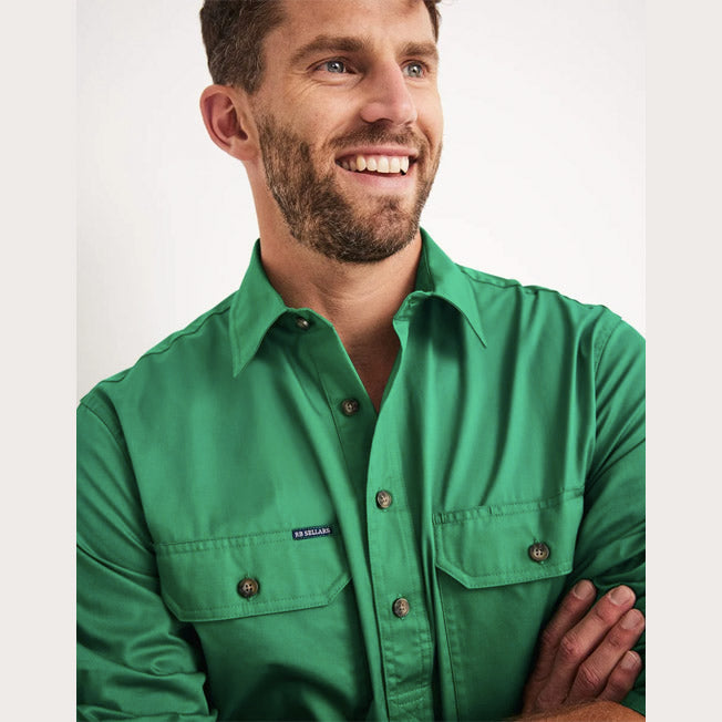 RB Sellars Mens Burton 1/2 Button Lightweight LS Shirt