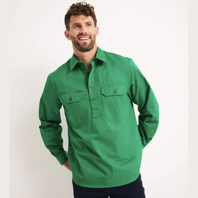 RB Sellars Mens Burton 1/2 Button Lightweight LS Shirt
