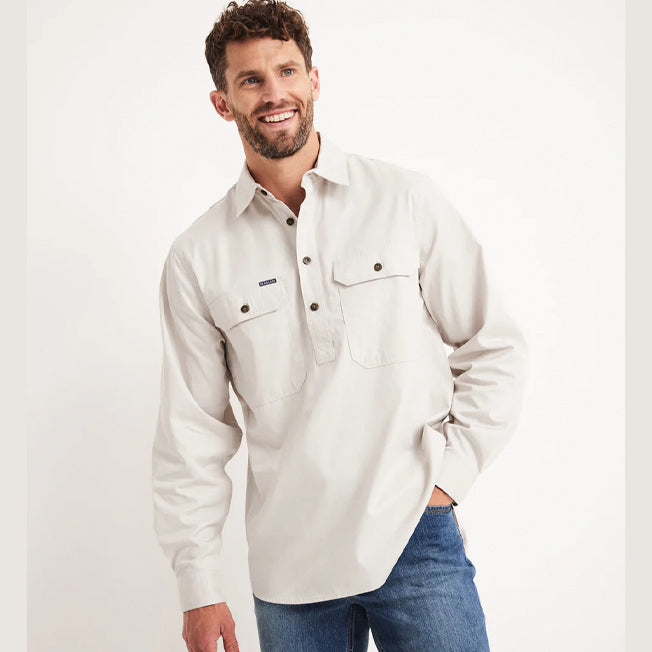 RB Sellars Mens Burton 1/2 Button Lightweight LS Shirt