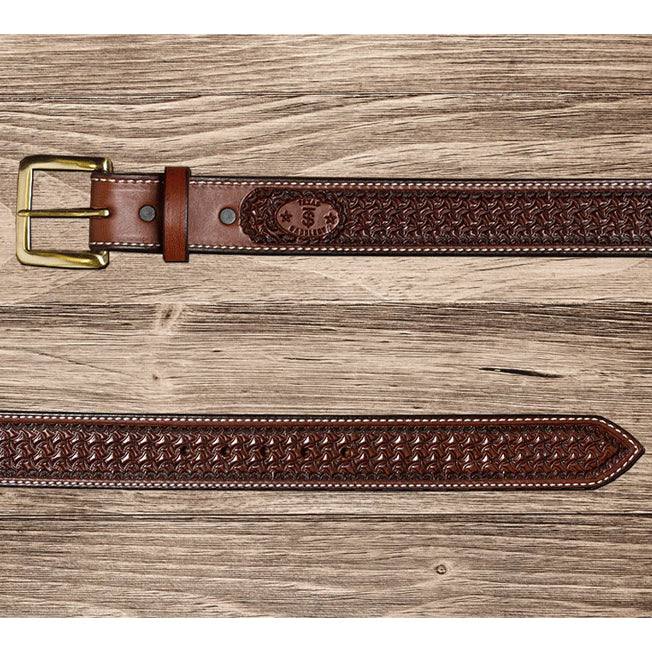 Texas Saddlery Western Chocolate Spider Belt