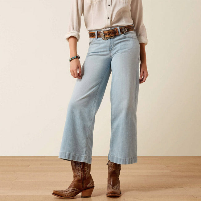 Ariat Ladies Perfect Rise Wide Crop Clare Jean