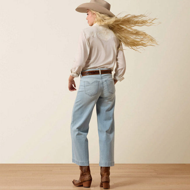 Ariat Ladies Perfect Rise Wide Crop Clare Jean