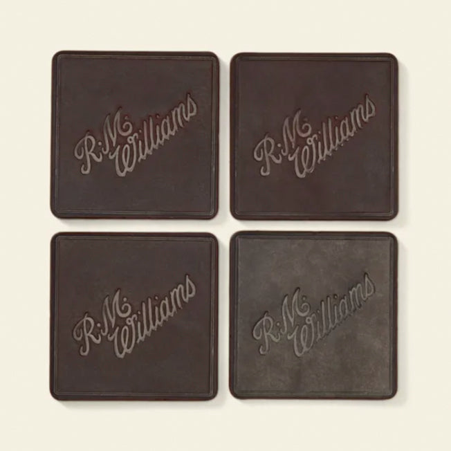 R.M.Williams Script Logo 4pc Coaster Set