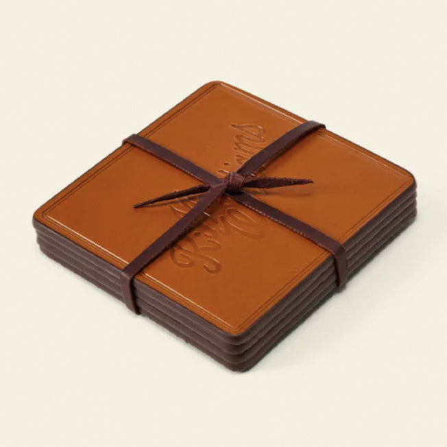 R.M.Williams Script Logo 4pc Coaster Set