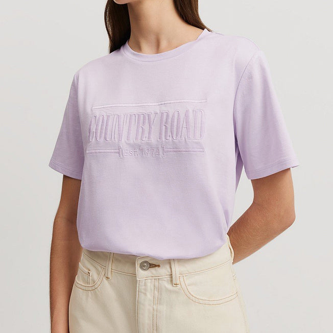 Country Road Lds Aus Cotton CR Logo Tee
