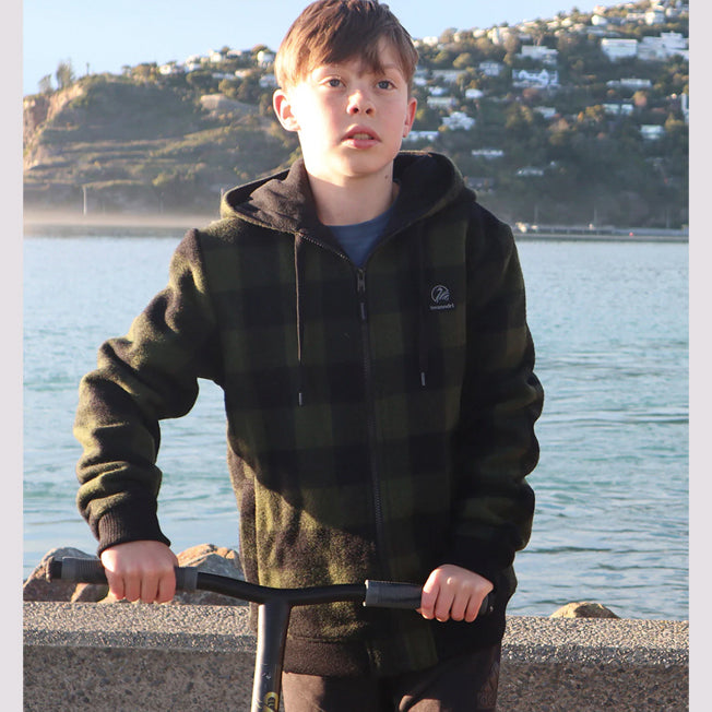 Swanndri Kids Crooked River Wool Hoodie