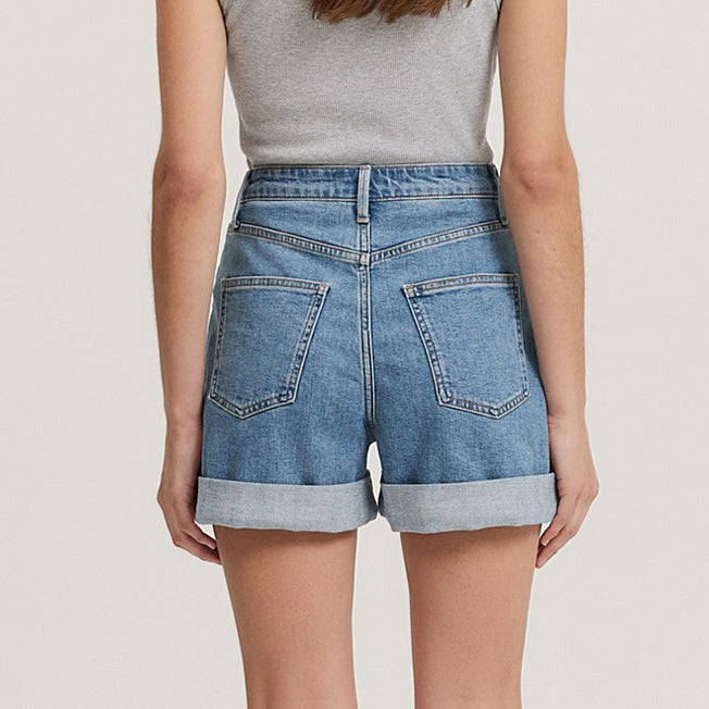 Country Road Lds Denim Cuff Short